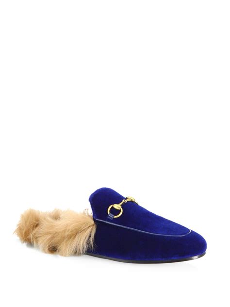 gucci embroidered mules|gucci velvet mules with fur.